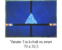 Variatie 3 in kobalt en zwart